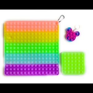Glow In The Dark Push Pop Fidget Toy Set
